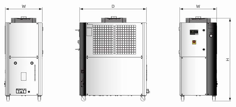 Габаритные размеры чиллера SIC-A-PET