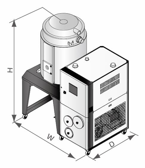 Габаритные размеры осушителя SCD-PET-2000U