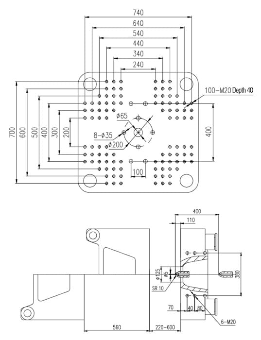 Чертеж плит модели 270M8-SP6