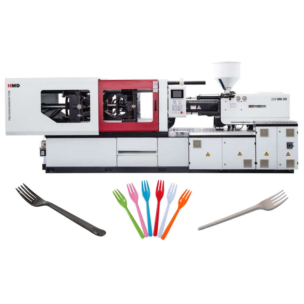 Термопластавтомат ТПА станок для изготовления пластиковых вилок