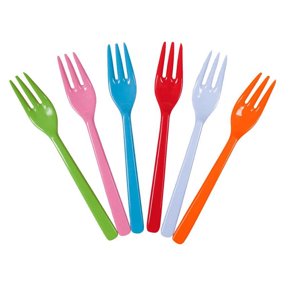 Вилки пластиковые разных цветов