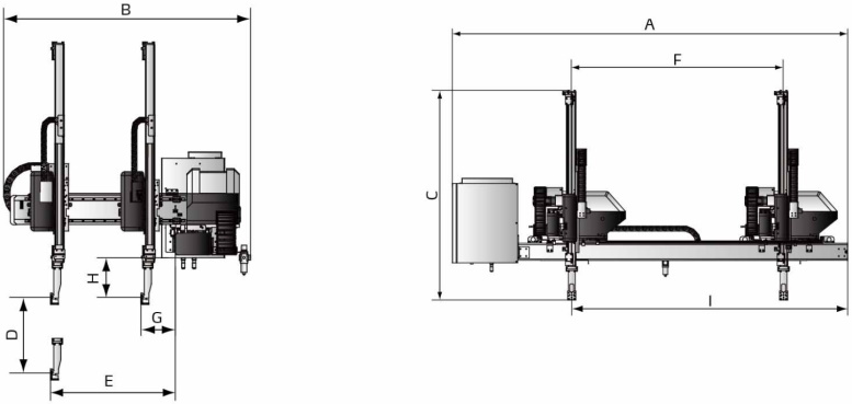 Габаритные размеры робота ST3-1800-2400MT-S