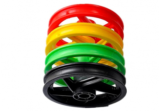 Пластиковые колеса разного цвета