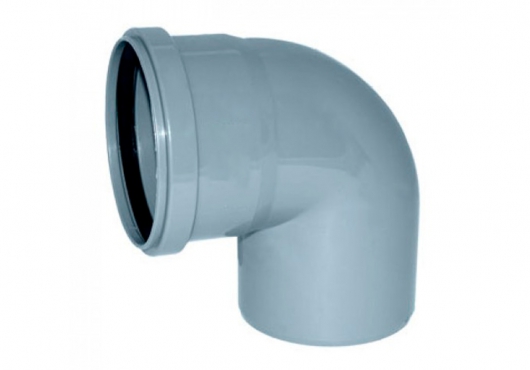 Отвод канализационный диаметр 110 мм угол 90 градусов Отвод канализационный диаметр 110 мм угол 90 градусов