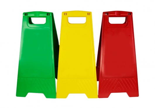 Раскладные пластиковые таблички для пола