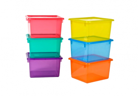 Контейнеры прозрачные разноцветные