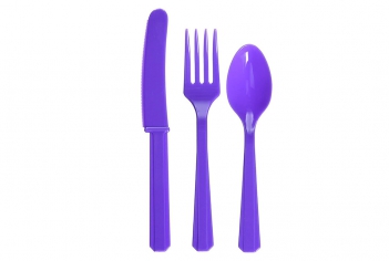 Набор пластиковых столовых приборов