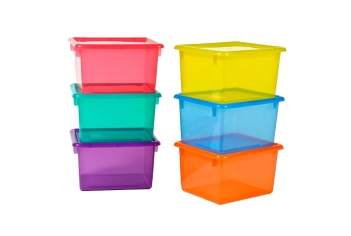 Контейнеры прозрачные разноцветные